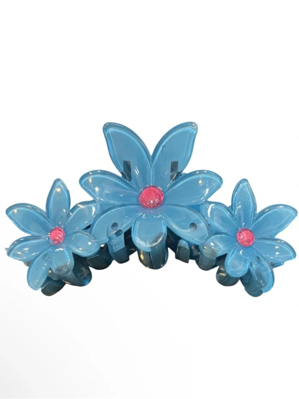Anthropologie Blue Floral Claw Clip NWOT